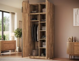 ADRK Furniture - Ormar Alera II s nadogradnjom 100 cm - artisan hrast/crne ručke