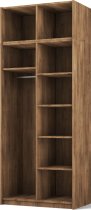 ADRK Furniture - Ormar Alera II s nadogradnjom 100 cm - artisan hrast/crne ručke