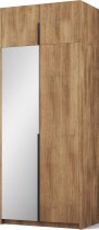 ADRK Furniture - Ormar Alera II s nadogradnjom 100 cm - artisan hrast/crne ručke