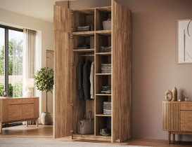 ADRK Furniture - Ormar Alera II s nadogradnjom 100 cm - artisan hrast/zlatne ručke
