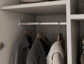 ADRK Furniture - Ormar Alera II s nadogradnjom 100 cm - kašmir/crne ručke
