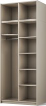 ADRK Furniture - Ormar Alera II s nadogradnjom 100 cm - kašmir/crne ručke