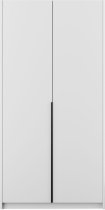 ADRK Furniture - Ormar Bregma II 100 cm - bijeli/crne ručke