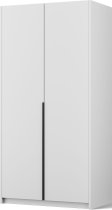 ADRK Furniture - Ormar Bregma II 100 cm - bijeli/crne ručke