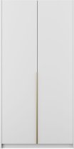 ADRK Furniture - Garderobni ormar Bregma II 100 cm - bijeli/zlatne ručke