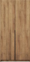ADRK Furniture - Garderobni ormar Bregma II 100 cm - artisan hrast/crne ručke