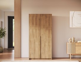 ADRK Furniture - Ormar Bregma II 100 cm - artisan hrast/zlatne ručke