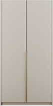 ADRK Furniture - Garderobni ormar Bregma II 100 cm - kašmir/zlatne ručke
