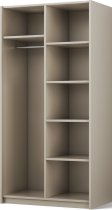 ADRK Furniture - Garderobni ormar Bregma II 100 cm - kašmir/zlatne ručke