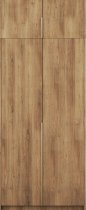 ADRK Furniture - Garderobni ormar Bregma II s nadogradnjom 100 cm - artisan hrast/zlatne ručke