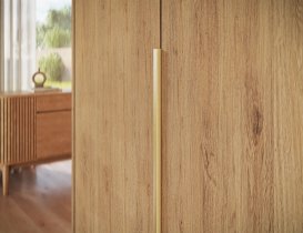 ADRK Furniture - Garderobni ormar Bregma II s nadogradnjom 100 cm - artisan hrast/zlatne ručke