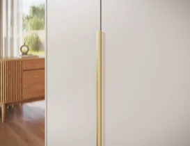 ADRK Furniture - Garderobni ormar Bregma II s nadogradnjom 100 cm - kašmir/zlatne ručke