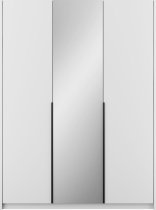 ADRK Furniture - Ormar Alera III 150 cm - bijeli/crne ručke