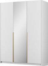 ADRK Furniture - Ormar Alera III 150 cm - bijeli/zlatne ručke