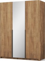 ADRK Furniture - Ormar Alera III 150 cm - artisan hrast/crne ručke