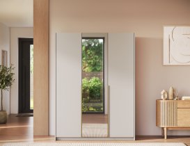 ADRK Furniture - Ormar Alera III 150 cm - kašmir/zlatne ručke