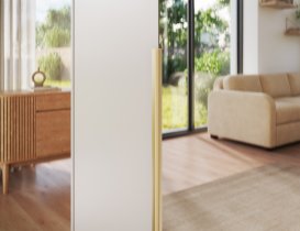 ADRK Furniture - Ormar Alera III 150 cm - kašmir/zlatne ručke