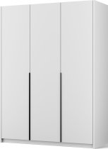 ADRK Furniture - Garderobni ormar Bregma III 150 cm - bijeli/crne ručke