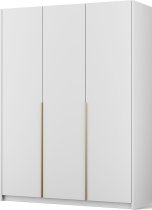 ADRK Furniture - Garderobni ormar Bregma III 150 cm - bijeli/zlatne ručke