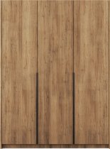 ADRK Furniture - Ormar Bregma III 150 cm - artisan hrast/crne ručke