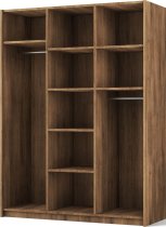 ADRK Furniture - Garderobni ormar Bregma III 150 cm - artisan hrast/zlatne ručke