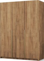 ADRK Furniture - Garderobni ormar Bregma III 150 cm - artisan hrast/zlatne ručke