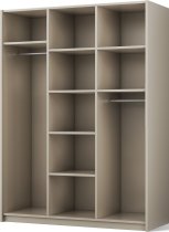 ADRK Furniture - Garderobni ormar Bregma III 150 cm - kašmir/crne ručke
