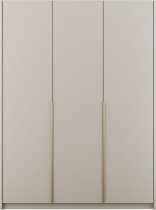 ADRK Furniture - Garderobni ormar Bregma III 150 cm - kašmir/zlatne ručke