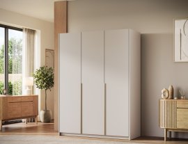 Garderobni ormar Bregma III 150 cm - kašmir/zlatne ručke