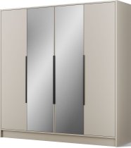 ADRK Furniture - Ormar Lunara 200 cm - kašmir/crne ručke