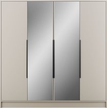 ADRK Furniture - Ormar Lunara 200 cm - kašmir/crne ručke