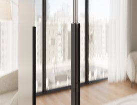ADRK Furniture - Ormar Lunara 200 cm - kašmir/crne ručke
