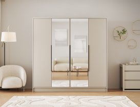 ADRK Furniture - Ormar Lunara 200 cm - kašmir/crne ručke