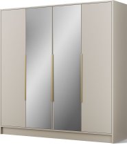 ADRK Furniture - Ormar Lunara 200 cm - kašmir/zlatne ručke