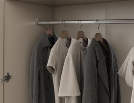 ADRK Furniture - Ormar Lunara 200 cm - kašmir/zlatne ručke