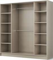 ADRK Furniture - Ormar Lunara 200 cm - kašmir/zlatne ručke