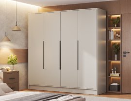Garderobni ormar Palladio 200 cm - kašmir/crne ručke