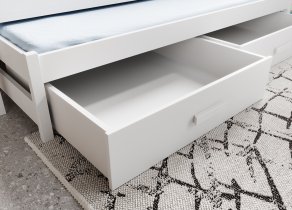 ADRK Furniture - Dječji krevet s dodatnim ležajem Olen - 90x200 - bijeli