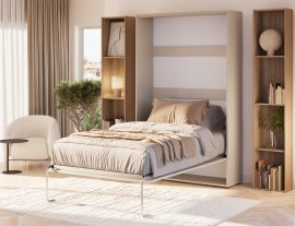 Krevet u ormaru Vivario 120x200 cm - kašmir