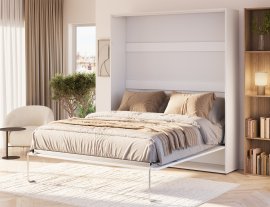 Krevet u ormaru Vivario 160x200 cm - bijeli
