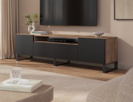 TV komoda Femur - artisan hrast/crna