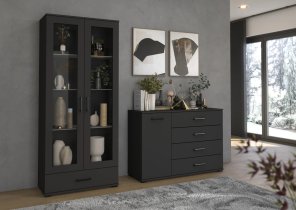 ADRK Furniture - Dnevna soba i dječja soba Frazio - crna