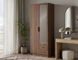 Garderobni ormar Arvio 80 cm - orah/crne ručke