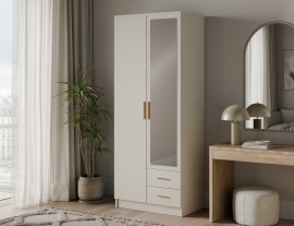 Garderobni ormar Arvio 80 cm - kašmir/zlatne ručke