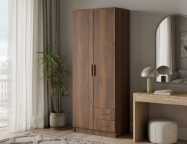 Garderobni ormar Novaro 80 cm - orah/zlatne ručke