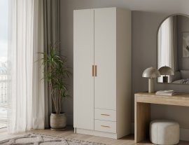 Garderobni ormar Novaro 80 cm - kašmir/zlatne ručke
