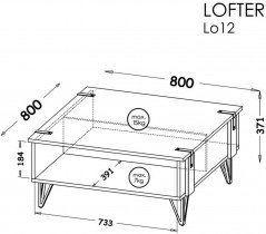 Dolmar - Stolić za dnevni boravak Lofter LO12