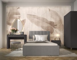 Spavaća soba Mossa - viski hrast/crna - 2 set