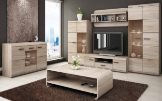 Laski meble - Komoda Link 140 2D4S - sonoma hrast
