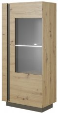 Vitrina niska Arco - Hrast + Grafit